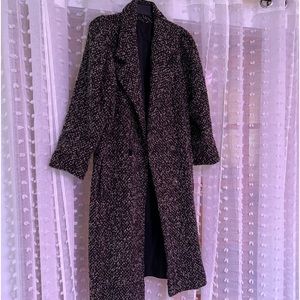 Vintage marled boucle long coat